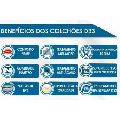 Colchão Ortopedico  D33 - Selectus Euro Pillow (88x188x20) - Plumatex - Imagem 2