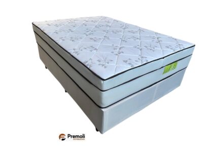 Conjunto Velvet Branco Casal com Molas Ensacadas 138 x188x74 Plumatex - Imagem 2