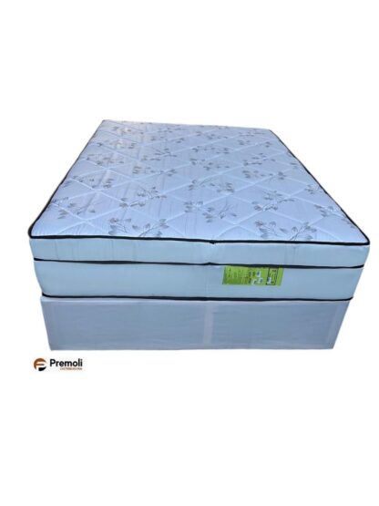 Conjunto Velvet Branco Casal com Molas Ensacadas 138 x188x74 Plumatex - Imagem 3
