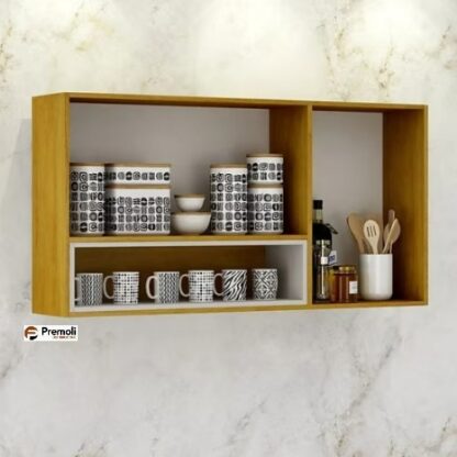 Armário Aéreo Eduarda 120 CHF Portas em MDF Cinamomo/Off White - Imagem 3