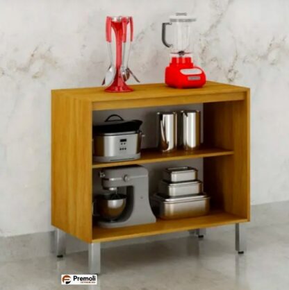 Balcão Eduarda 2 Portas Em MDF Cor cinamomo/off CHF Moveis - Imagem 2