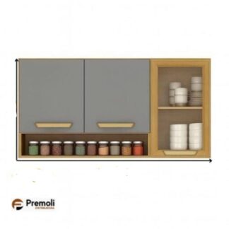 Aéreo Avila Largura 110.4Cm  Cor Cinamomo/ Cinza  CHF Moveis