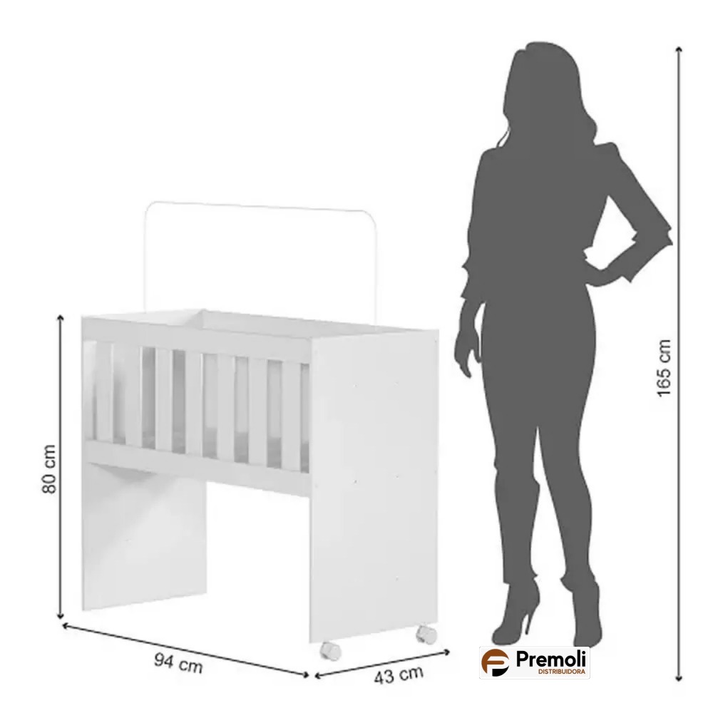 Mini Berco Multifuncional Rubi 5 em 1  Com Colchao Branco Tigus - Imagem 4