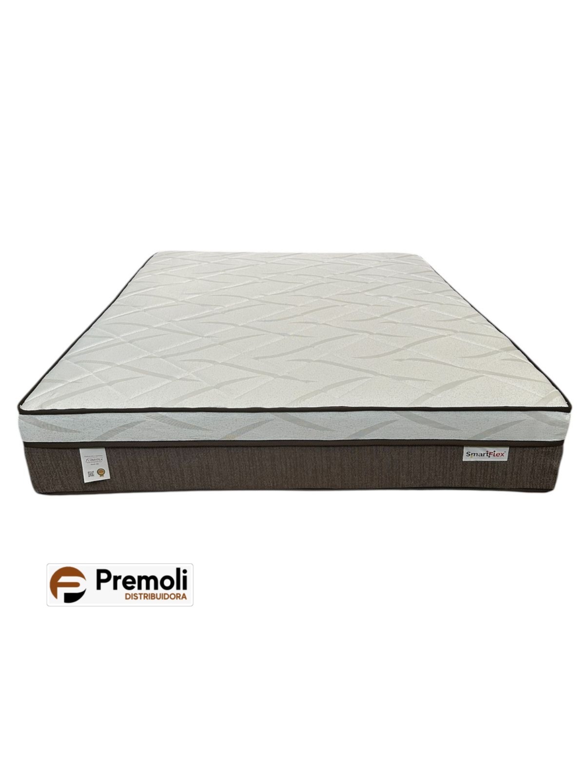Colchão Smart Flex Marrom/Branco Molas Ensacadas 158x198X30 Plumatex