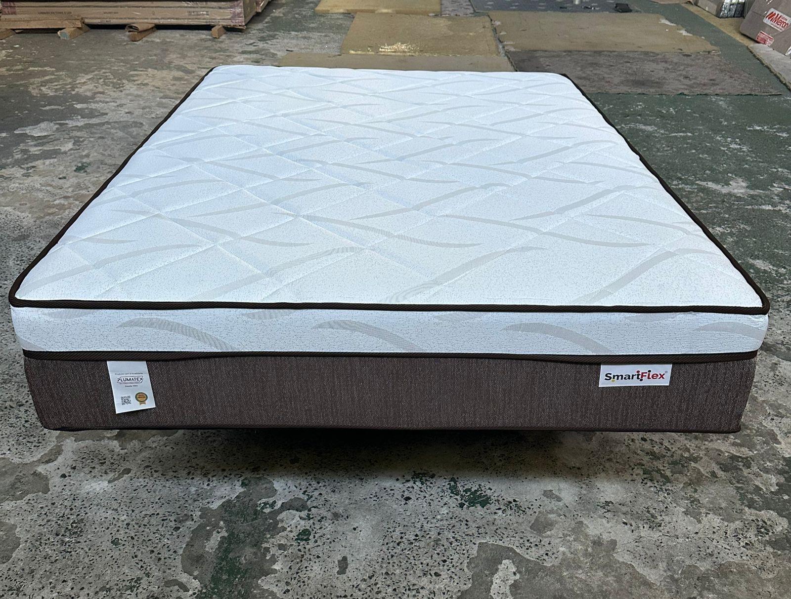 Colchão Smart Flex Marrom/Branco Molas Ensacadas 158x198X30 Plumatex - Imagem 2