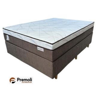 Conjunto Smart Flex Marrom/Branco Molas Ensacadas 138x188X67 Plumatex