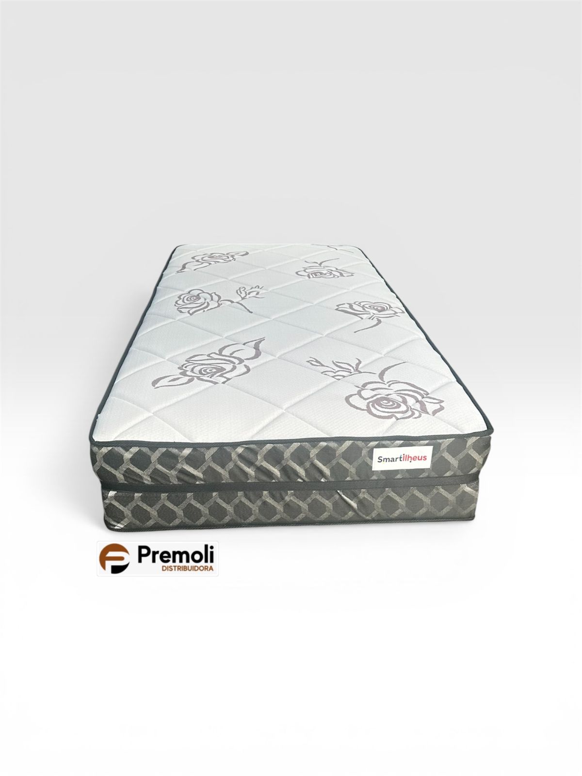 Colchão Ilheus Solteiro 88x188x25cm Xadrez Molas Ensacadas Plumatex