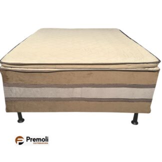 Cama Box D28 Luxo Premoli 138 x 188 x Alt. 60 cm Cor Marrom