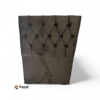 Cabeceira Estofada Capitone SOLTEIRO 88x Cor Marrom Premoli Pés em madeira