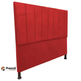 Cabeceira Palito Suede Casal 138x Cor Vermelho Premoli Pode Ter Variação De Cor
