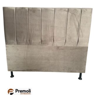 Cabeceira Palito Suede Casal 158x Cor Bege Premoli Pode Ter Variação De Cor