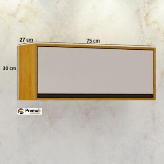 Nicho Geladeira Eduarda 1 Porta Basculante cor cinamomo /off