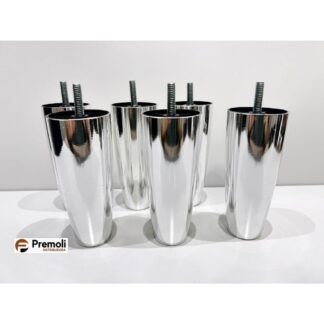 Kit 6 Pés de Cama Box Metalizado