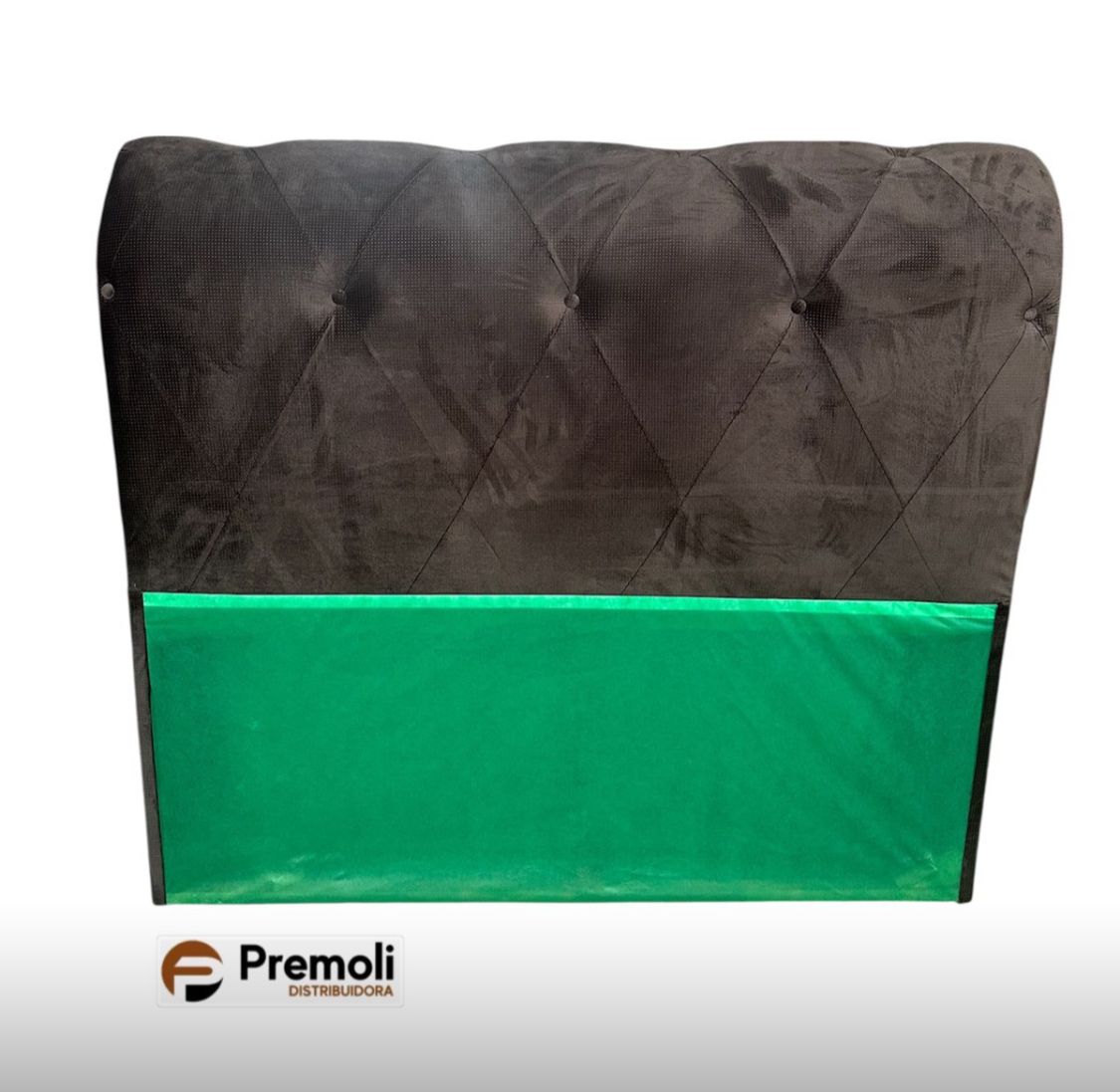 Cabeceira Esmeralda Casal 138x135x20 Detalhes C/ Botões Cor Marrom - Imagem 3