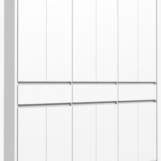 Roupeiro Havana cor branco  com 12 portas e 3 gavetas avelan