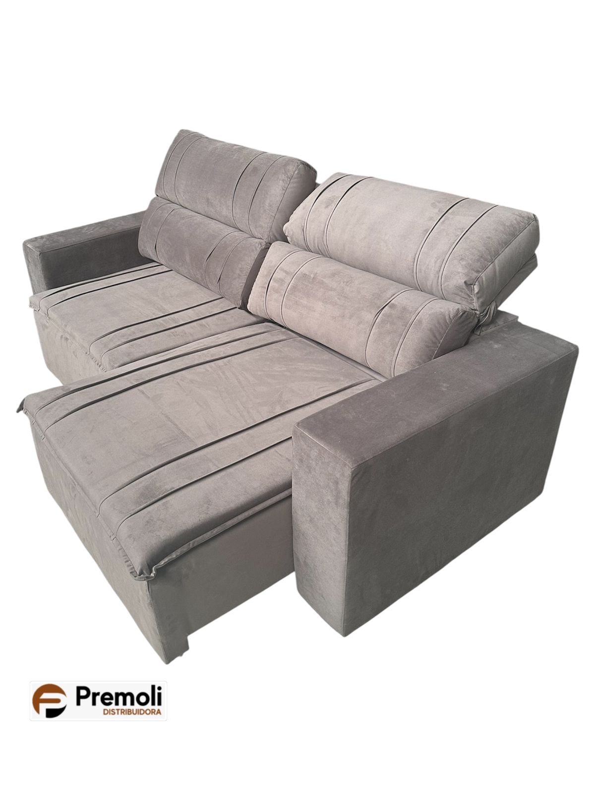 Sofá Toquio 2.10 Retrátil e Reclinável Bi-Partido Cor Marrom - Imagem 3