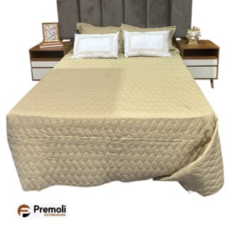 Mesa de cabeceira Leme 138x / 158x C/ 2  Cor Freijo/Off Avelan Moveis