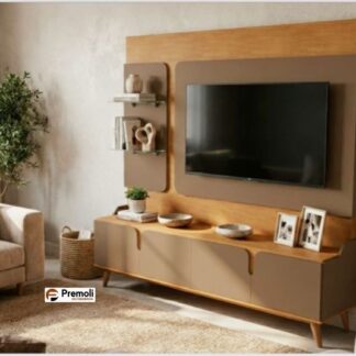 Home Veneto Largura 1.84  Cor Freijó/Cafè  Avelan Moveis