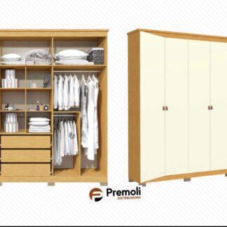 Roupeiro Torino freijo/off  avelan moveis