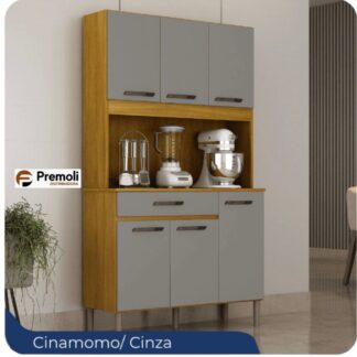 kit Viena 6 Porta Largura 90 Cor Cinamomo /cinza  Chf