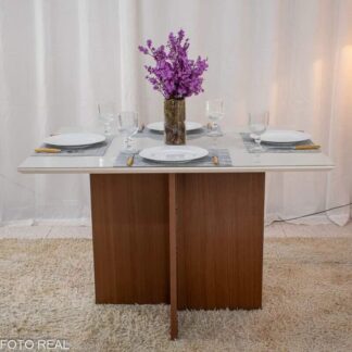 Base Helo Nova 160X90 C/Vidro CARVALHO Off / Bege Poliman Imagens Ilustrativas