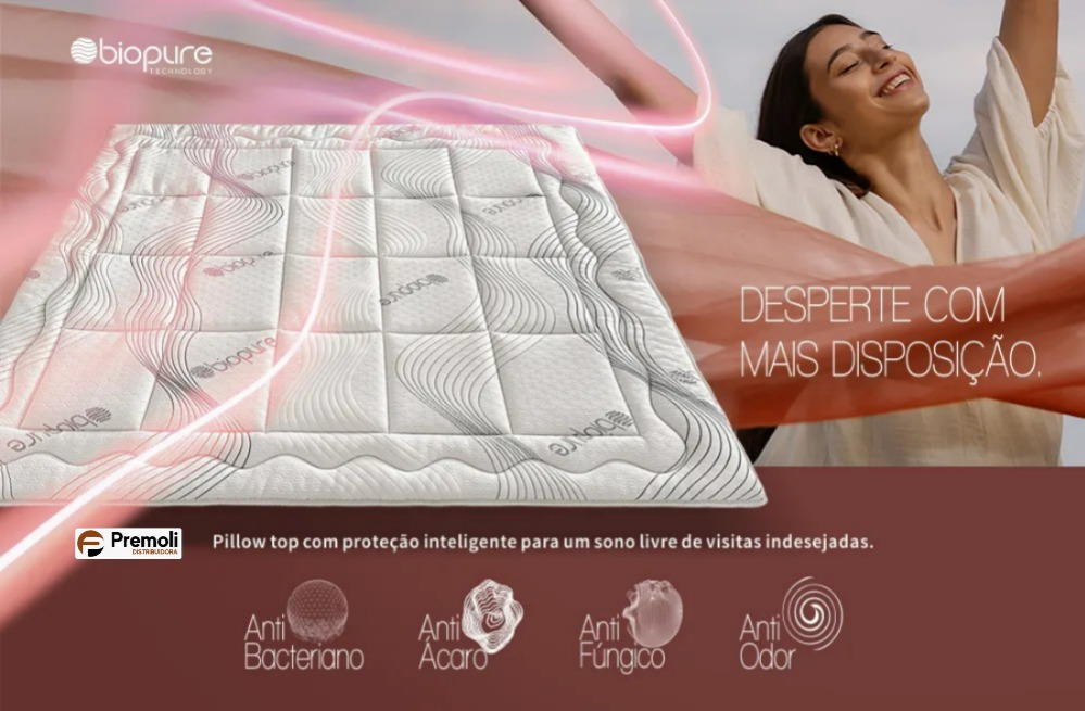 Colchão D45 Biopure Pillow Top Casal Reconflex 138x188x30 - Imagem 3