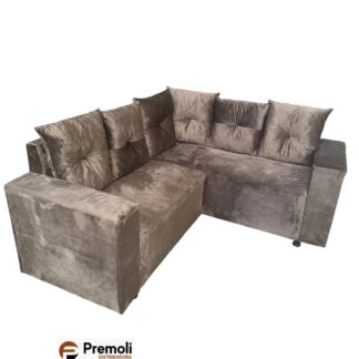 Sofa Madri Almofadas Soltas Cor Marrom  Variação de tonalidade