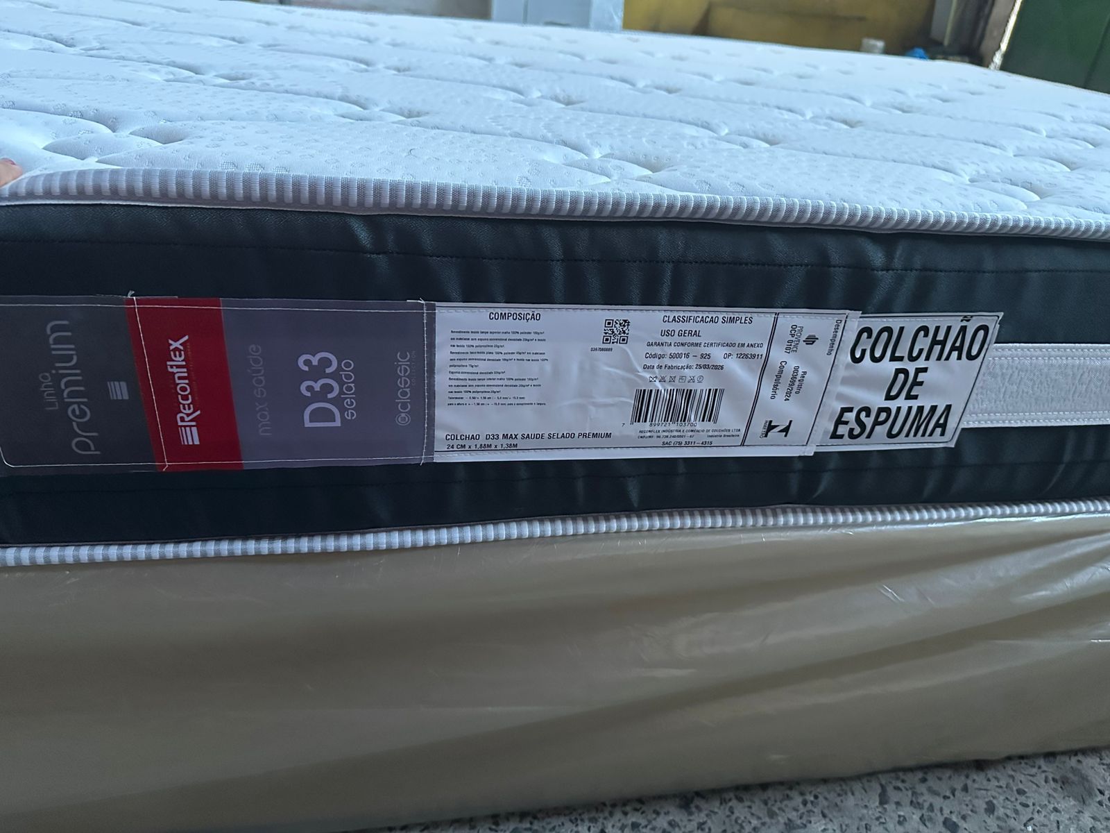 Colchão Casal Espuma D33 Max Saúde Premium 138x188x24 Reconflex - Imagem 2