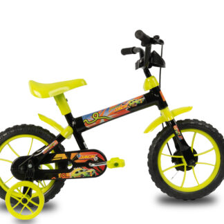 BICICLETA JACK ARO 12 PRETO/ VERDE LIMÃO