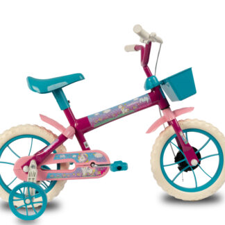 BICICLETA PATY ARO 12 PINK TURQUESA