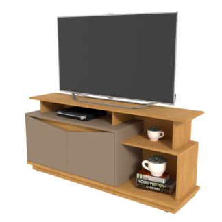 Rack Napoli 1.36 Cor Feijo/Cafe Com Rodizio Avelan Moveis