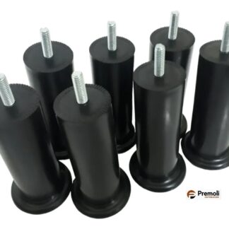 Kit 07 Pé Cama Box 12Cm Cor Preto