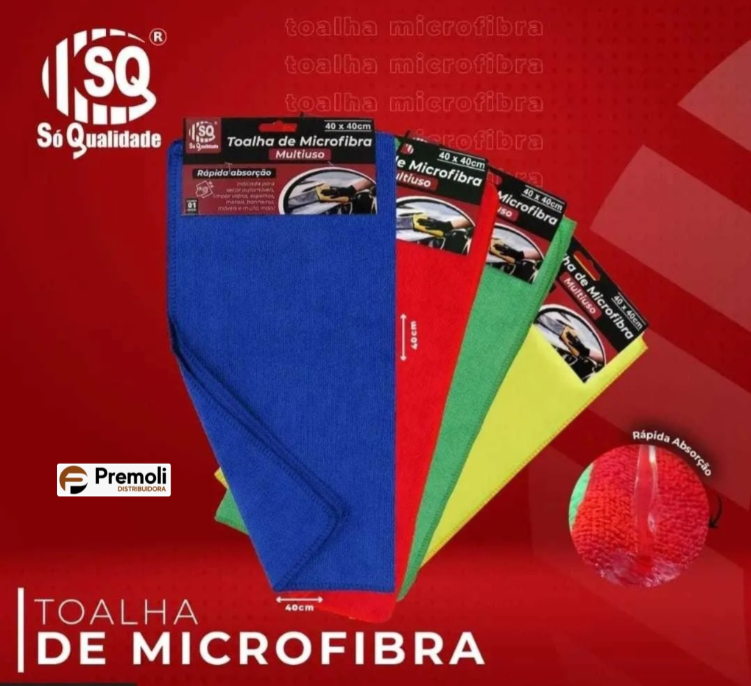 Toalha Multi Uso 1 Peça Microfibra 40x40 Cor Sortido