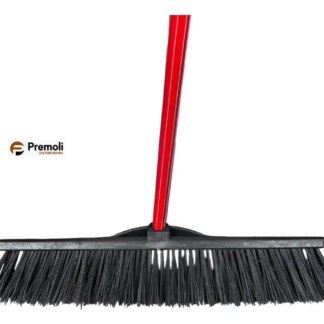 Vassoura Tipo Gari Piaçava 60cm Com Cabo Gigante