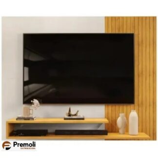Painel Nando Para Tv 50 Pol 136 cm Cedro Bali   Dj Moveis