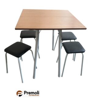 Mesa Dobrável Luana Cinamomo/Martelado Branca  – SOMA