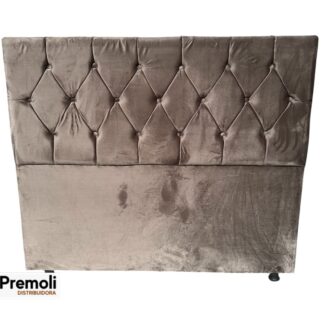 Cabeceira Veneza Estofada Capitone Casal 140x120x10 Cor Marrom Premoli Pés Plastico