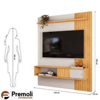 Painel Cosmo 1.5 Cor Cedro/Bali  DJ Moveis
