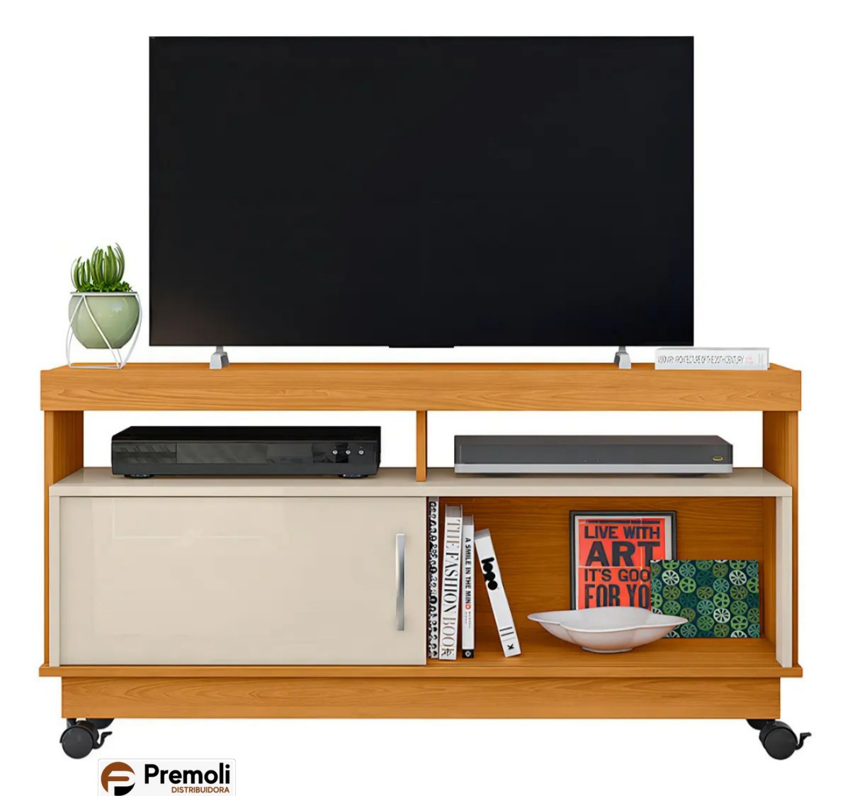 Rack Bancada Artur - Madetec Cor Cinamomo/off White - Imagem 2