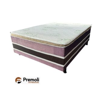 Cama Box D28 Luxo Premoli 138 x 1.88 x Alt. 60 cm Roxo Variação de Cor Estamparia