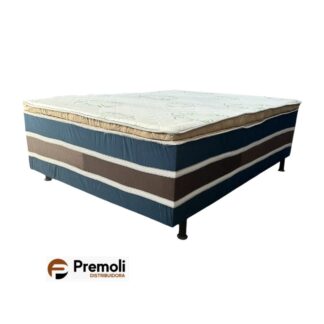 Cama Box D28 Luxo Premoli 138 x 1.88 x Alt. 60 cm Azul  Variação de Cor Estamparia