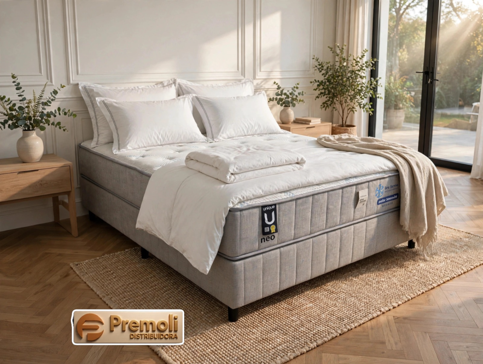 Conjunto Neo Ice Sense 138X188X Molas Ensacadas 150 kg Plumatex