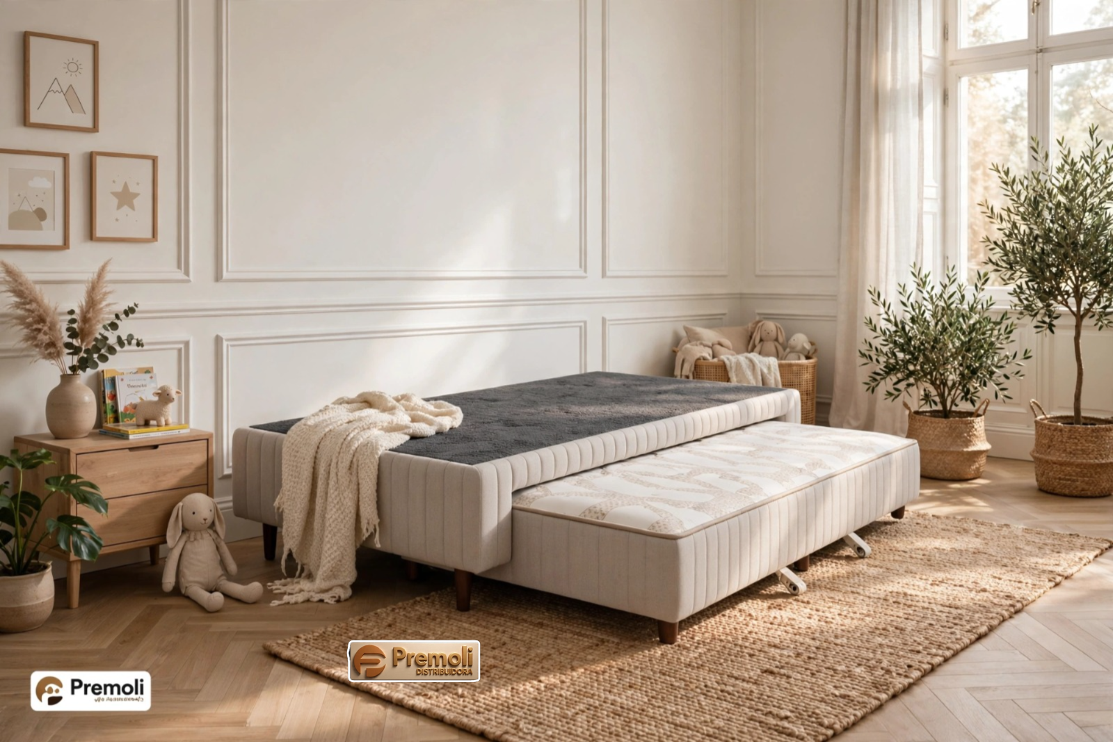 Base Com Cama Auxiliar Molas: Ensacadas Premium 88X - UNIQUE Plumatex
