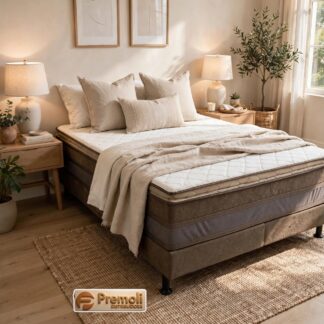 Cama Box D28 Luxo Premoli 138 x 1.88 x Alt. 60 cm Variação de Cor Estamparia Marrom