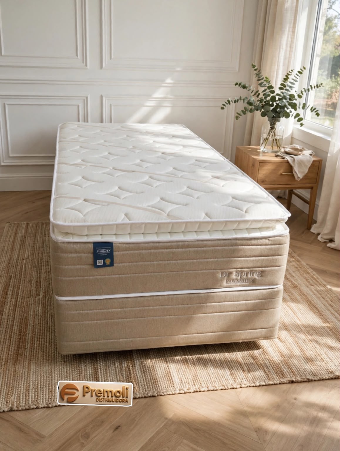 Conjunto Dr Spring 88X188X70 Molas Ensacadas 120 kg Plumatex