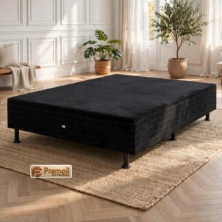 Base Topázio  Casal 138x188x30  Cor Black Topázio