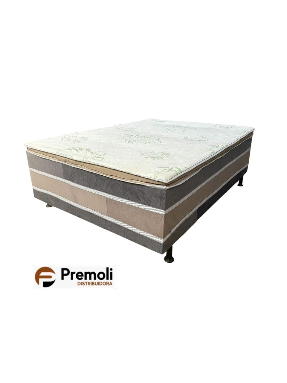 Cama Box D28 Luxo Premoli 138x188 x 60 Tecidos Com Cores Variadas.