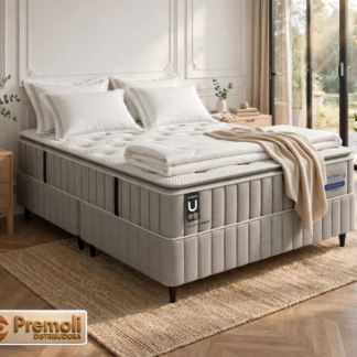 Conjunto Liz Premium 193X203X74 Molas Ensacadas D45 150 kg Plumatex tecido aice