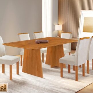 MESA LONDRES   SEM VIDRO 160X80 TAMPO EM MDF ACABAMENTO UV
