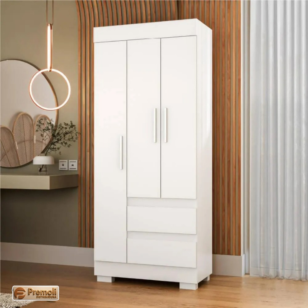 roupeiro maya 3 portas Branco acp moveios